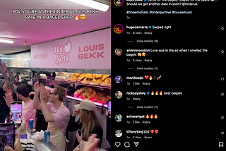 🚦 Tinder Hosted A Pop Up Rave in an East London Bagel Shop — And It Was Awesome.