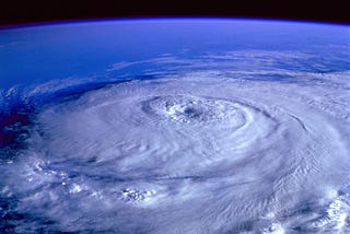 Image by Pixabay of a photo from outer space of the eye of a hurricane
