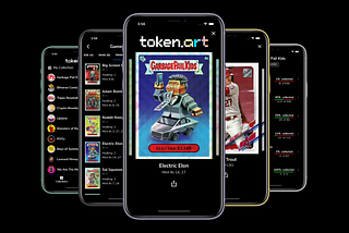 token.art NFT app screenshots