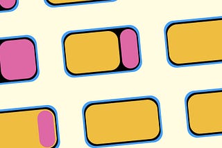 A decorative header image with a repeating pattern of minimalistic iPad screens that depict a full screen app, an app in one-half split view, an app in two-thirds split view, and a slide over app on top of a full screen app.