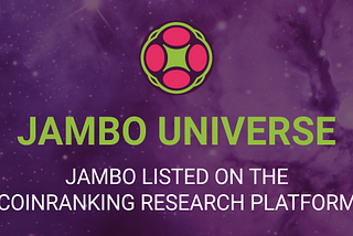 Jambo Listed on the Coinranking research platform