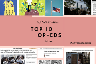 My Top 10 Op-Eds of 2020