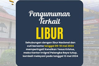 Pengumuman Libur dan Cuti Bersama