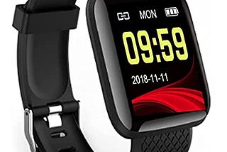 SHREE NOVA ID116 Plus Bluetooth Fitness Smart Watch for Men Women and Kids Activity Tracker (Black)