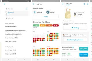 Prototyping the Hopper’s user flow for flight search