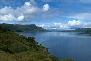 A beautiful view of Loch Nevis and the Knoydart Peninsula in Summer