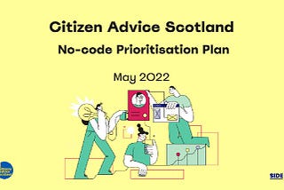 Prioritisation Plan — in brief