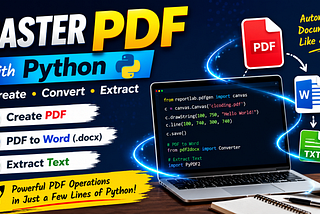 Working with PDFs in Python: Create, Convert to Word, and Extract Text