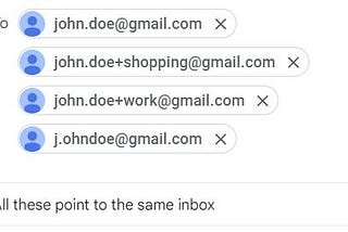 Gmail alias examples