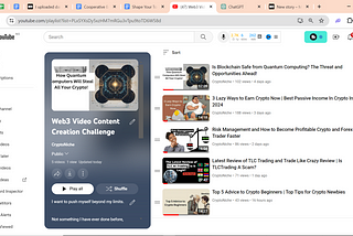 YouTube Video Content Creation Challenge for Crypto, Blockchain and Web3
