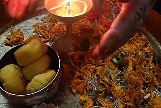 We keep the doors and windows open for the festival of Diwali…