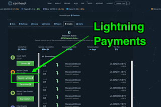 LIGHTNING PAYMENTS AT COINLEND