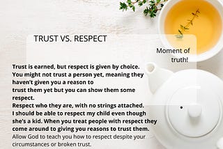 Trust vs. Respect