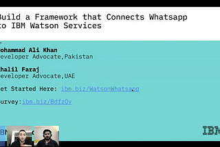 Build a framework that connects WhatsApp to IBM Watson services