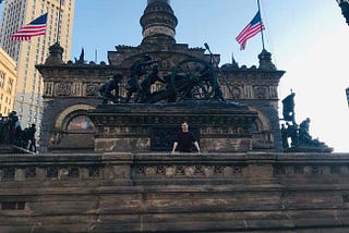 Photograph of author in downtown Cleveland, OH