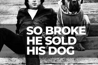Stallone sold wife’s jewellery and his dog to pay debts.