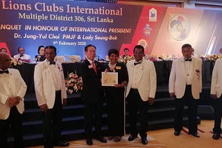 Special Recognition all the way from Lions International