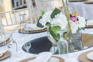 A shot of a decorated table