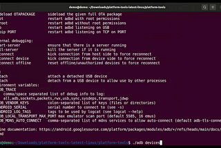 Quickly run ADB (Android SDK Platform tools for Linux) on Ubuntu.
