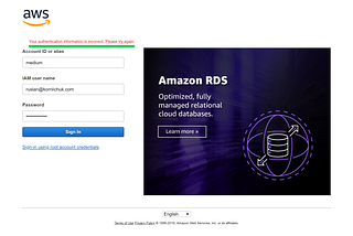 Your authentication information is incorrect. How to fix AWS MFA?