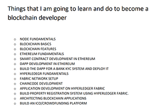 Journey of being blockchain developer!