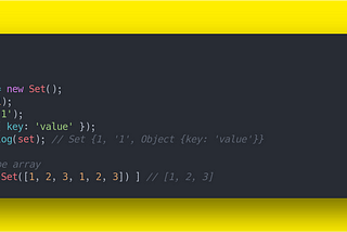 #javascript ES6 cheatsheet — Set & WeakSet