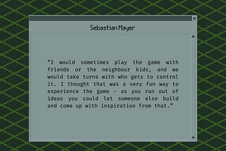 Chris Sawyer Q&A With Game Developers Part 2— Sebastian Mayer