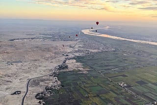 Above Luxor, Egypt at Sunrise