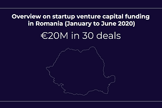Overview on startup funding in Romania (January to June 2020)