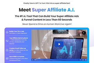 Finally! Use A.I GPT To Turn YOU into a super affiliate fast!