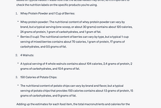 Nutrition Bot Using Chat GPT #1