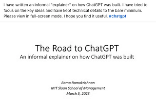 How ChatGPT was built