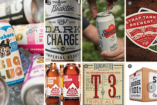 Retro-leaning packaging examples.