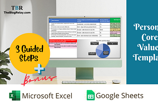 Personal Core Values Template available in Microsoft Excel and Google Sheets