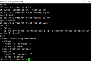 Create an Ansible Playbook which will dynamically 
load the variable file named same as OS_name…