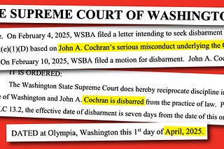 Oregon lawyer John Cochran disbarred