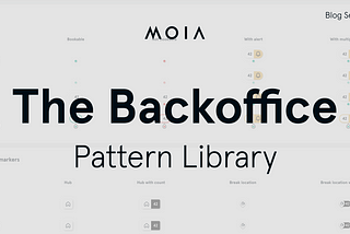The Backoffice — Pattern Library Blog Series hero image with some button components in the background
