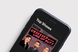 Obsessed With Line of Duty companion podcast on a smart phone