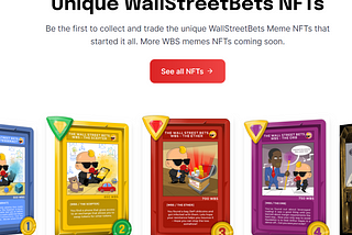 WallStreetBets WBS Crypto Traders END GAME NFT card collection