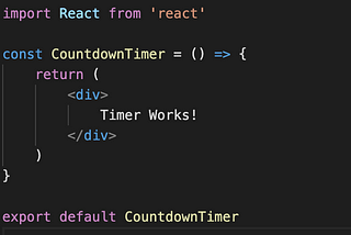 Countdown timer using React