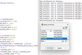 Tracing malloc calls in PCode