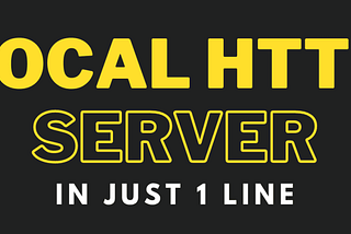 Create an HTTP server using 1 command