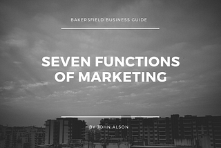 7 functions of marketing