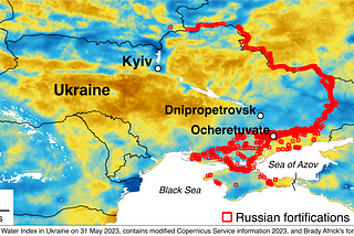 Ukraine war: soil moisture relates to forthcoming counteroffensive