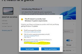 Update on Windows 11 minimum system requirements and the PC Health Check app