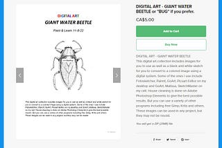 DIGITAL ART — Giant Water Beetle … or “Bug” if you prefer.