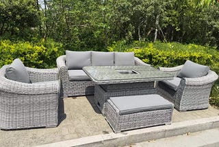 How enhancing your garden or patio with the Amazing Cambridge Sofa Dining Set with Ice Bucket…