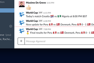 How to set up a FIFA World Cup 2018 Slack Bot within 5 minutes. ⚽️