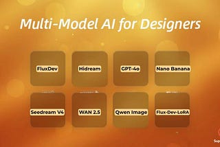 SuperImage Advanced Mode with eight AI image models for designers in a clean multi-model interface