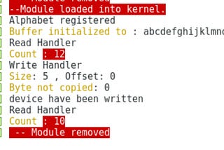 Linux Kernel Module Programming : a simple device driver and a user-level program accessing it.